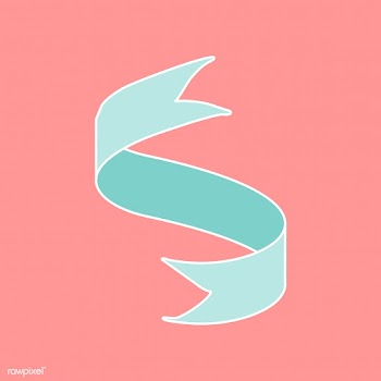 Mint green ribbon banner doodle style vector | Free stock vector - 519696