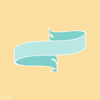 Mint green ribbon banner doodle style vector | Free stock vector - 519723