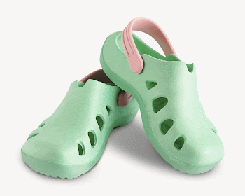 Mint rubber sandals, collage element | Free PSD - rawpixel