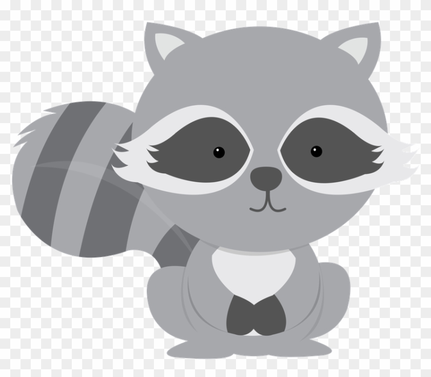 Minus Say Hello Children Raccoons Clip Art And - Woodland Animal Racoon Clipart