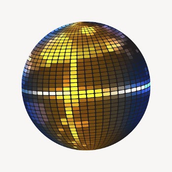 Mirror ball collage element, entertainment | Free Vector - rawpixel