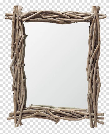 Mirror Driftwood Frames, mirror transparent background PNG clipart