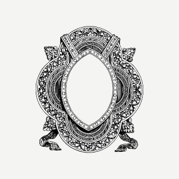 Mirror frame collage element, vintage | Free PSD Illustration - rawpixel