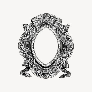Mirror frame drawing, vintage illustration | Free Vector Illustration - rawpixel