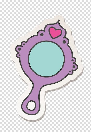 Mirror frame Pattern, Cartoon mirror transparent background PNG clipart