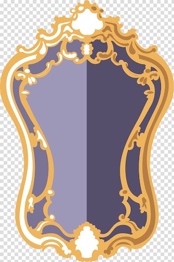 Mirror , gold frame mirror material transparent background PNG clipart