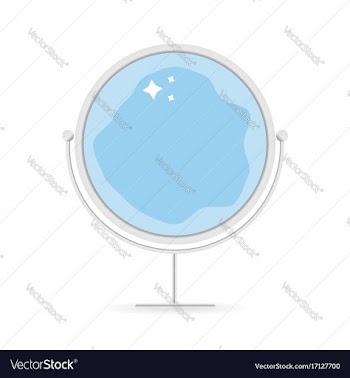 					Mirror icon cartoon style mirror with sparkling vector image														