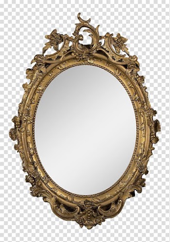 Mirror illustration, Old Fashioned Frames Mirror Antique, luxury frame transparent background PNG clipart