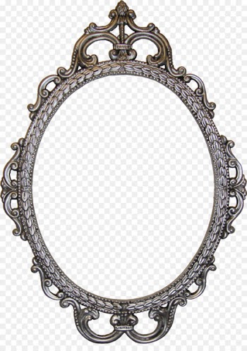 Mirror Library Clip art - silver frame 