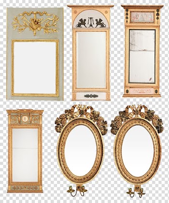 Mirror Light frame Wall, Creative Mirror transparent background PNG clipart