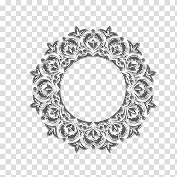 Mirror Openwork Silver Frames Glass, mirror transparent background PNG clipart