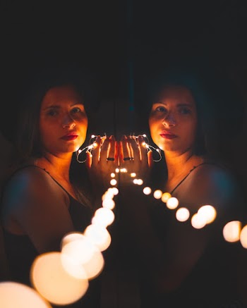 Mirror Photography Of Woman Leaning On Mirror 