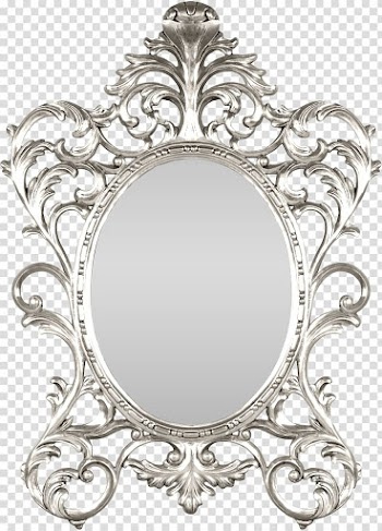 Mirror Silver Frames Decorative arts Gold, mirror transparent background PNG clipart