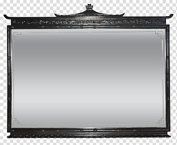 Mirrors, black framed mirror transparent background PNG clipart
