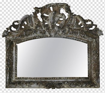 Mirrors, mirror with wooden frame transparent background PNG clipart