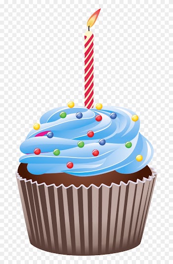 Misc Clipart Cake Candle - Happy Birthday Cupcake Clipart