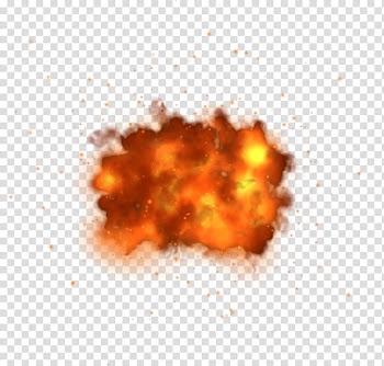Misc fie explosion element, yellow and brown smoke illustration transparent background PNG clipart