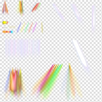 Misc lights rays element, multicolored light illustration transparent background PNG clipart