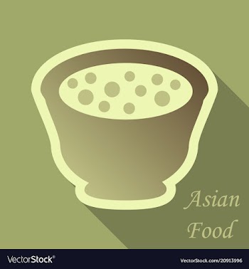 Miso soup japanese food graphic object top view vector image
