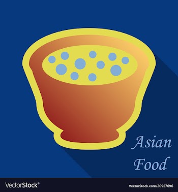 Miso soup japanese food graphic object top view vector image