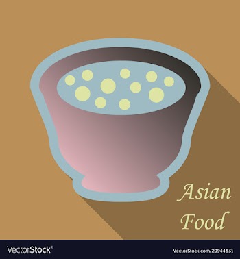 Miso soup japanese food graphic object top view vector image