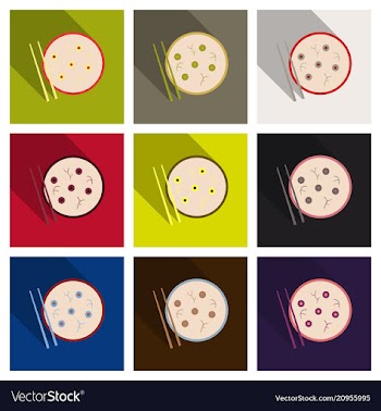 Miso soup japanese food graphic object top view vector image