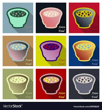 Miso soup japanese food graphic object top view vector image