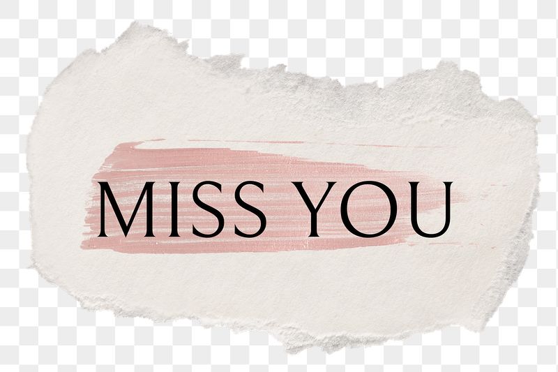 Miss you png word sticker | Free PNG - rawpixel
