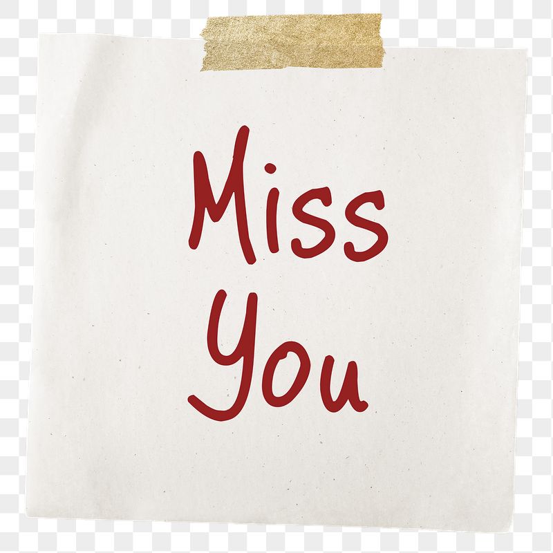 Miss you png word, torn | Free PNG - rawpixel