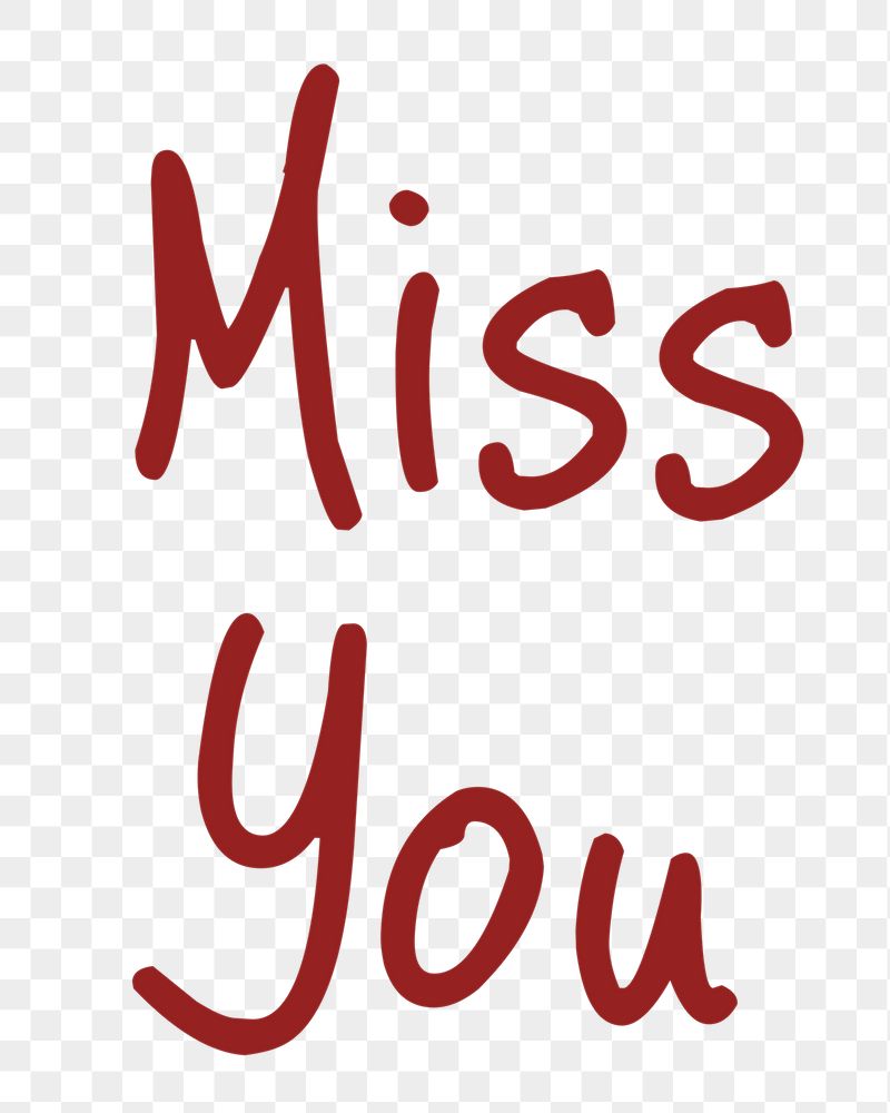 Miss you word png, simple | Free PNG - rawpixel