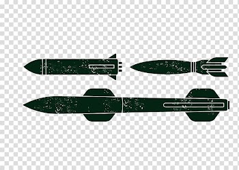 Missile Bomb Rocket Silhouette, Rocket black and white silhouette transparent background PNG clipart