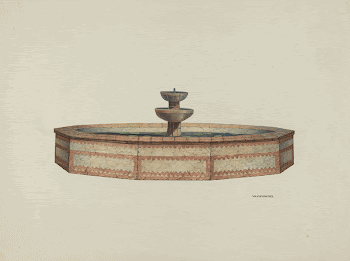 Mission Fountain (1941) by William | Free Photo - rawpixel