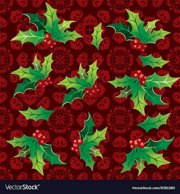 Mistle Toe Wallpaper Design vector image