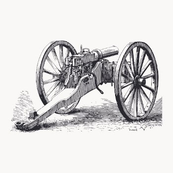 Mitrailleuse clipart, vintage military weapon | Free Vector - rawpixel