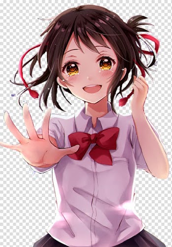 Mitsuha Miyamizu YouTube Taki Tachibana Fan art Anime, youtube transparent background PNG clipart