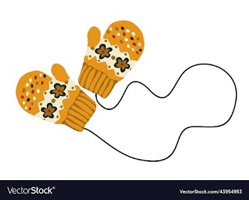 mittens isolated of winter accessory