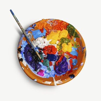 Mix of paints  collage | Free PSD - rawpixel