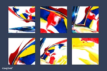 Mixed acrylic paintings | Free stock vector - 566549