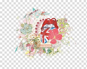 Mixed , assorted-color-and-pattern abstract painting transparent background PNG clipart