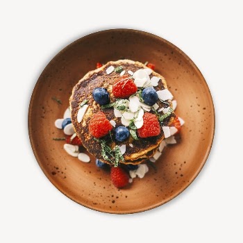 Mixed berry pancakes collage element, | Free PSD - rawpixel