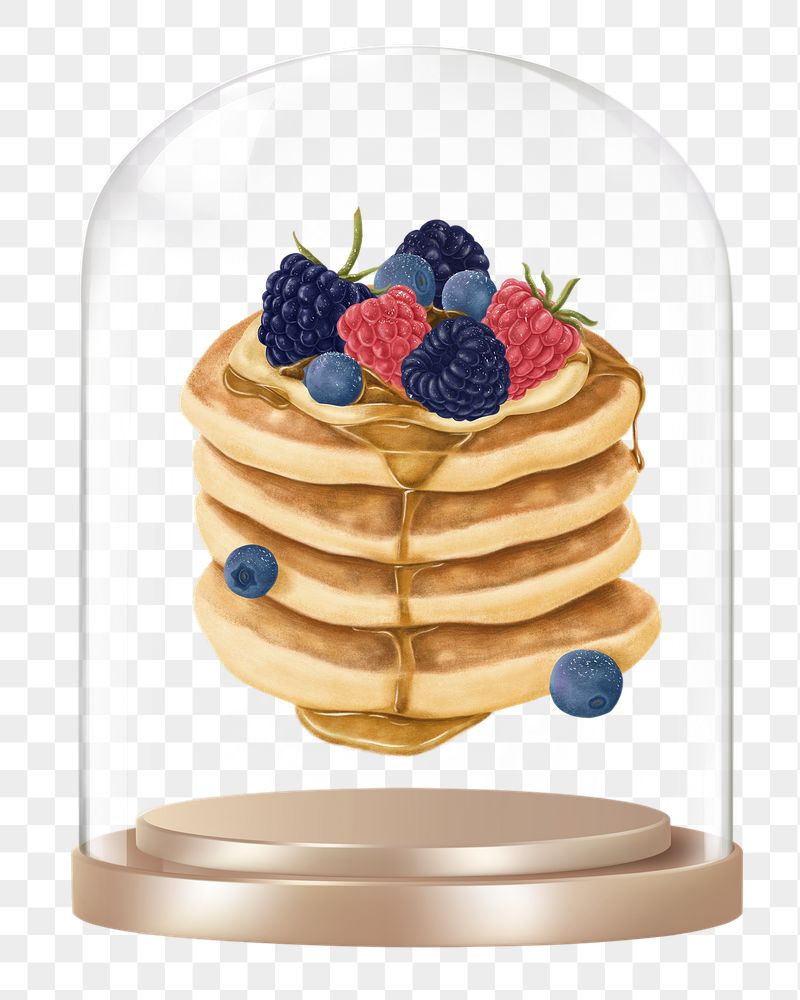 Mixed berry pancakes png glass | Free PNG - rawpixel