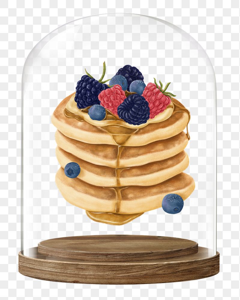 Mixed berry pancakes png glass | Free PNG - rawpixel