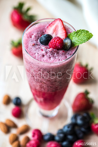 Mixed berry smoothie summer drink