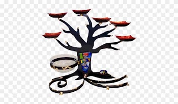 Mixed Metal Black Tree Of Life Seder Plate - Gary Rosenthal Sp25 Tree Of Life Seder Plate