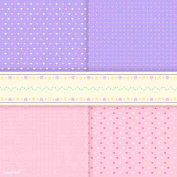 Mixed pattern pastel background vectors | Free stock vector - 512865