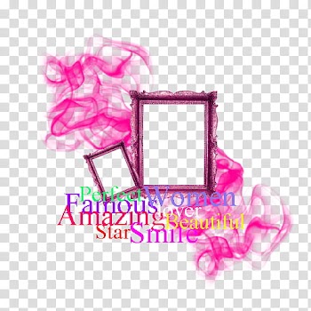 Mixed , purple frame with text overlay transparent background PNG clipart