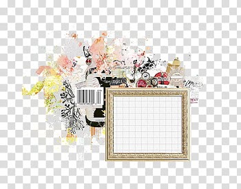Mixed Set , brown frame illustration transparent background PNG clipart