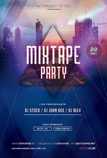 Mixtape Party – Freebie PSD Flyer Template