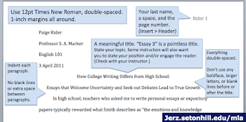MLA Style Paper: Layout of First Page | Jerz's Literacy Weblog