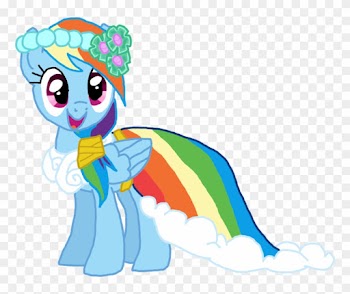 Mlp Rainbow Dash Wedding Dress - Cartoon